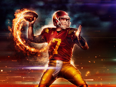 Espn Matt Barkley american athlete espn explosion fire firing football future quarterback sci fi shoot sport trojans