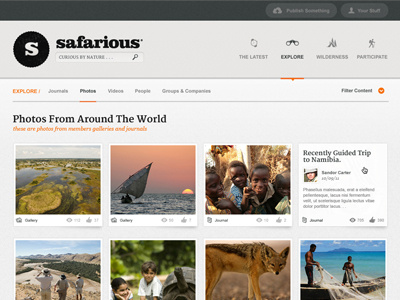 Safarious Recent Photos content publishing exploration photo gallery safari