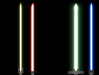 Lightsaber designs 4 illustration pixel vector