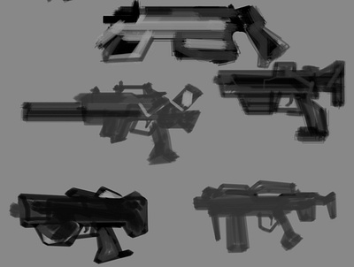 gun concept studies copy design digitalart studies workinprogress