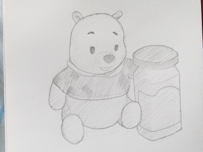 Winnie the Pooh bear cartoon fanart honey pencil pencil sketch piglet pooh bear sketch stuff toy tigger winnie winnie the pooh