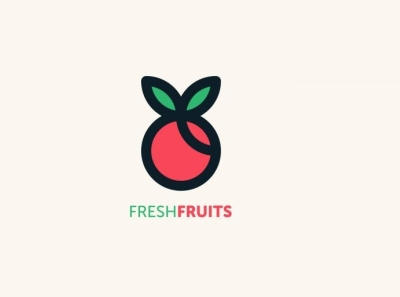 Fresh Fruits Logo brand identity brand logo creative design flat logo logo design minimal minimalist logo modern logo professional logo design unique logo