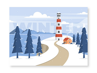Hello Winter background design flat design graphic design illustration winter winter is coming