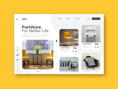 Furniture Landing page design furniture furniture store furniture website graphic design landing page website