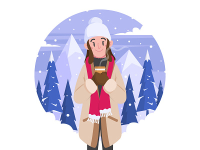 Winter Outfits - Vector Illustration