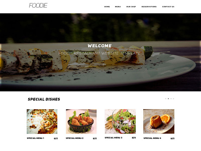 Upcoming Freebie Foodie Psd Web Template design free freebie psd restaurant template web webdesign