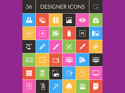 Exclusive Freebie : 36 Designer Icons set ai eps freebie freebies icons png psd vectors