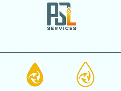 PLS Service creative design drip graphics illustrator logo oil water drop