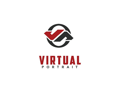 Virtual Portrait brand identity design graphic design logo portrait typography virtual vp word
