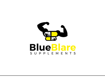 Blue Blare Supplement 3d art artist branding business business logo design flat design graphic graphic design icon illustration logo medical minimalist logo monogram professional logo typography unique