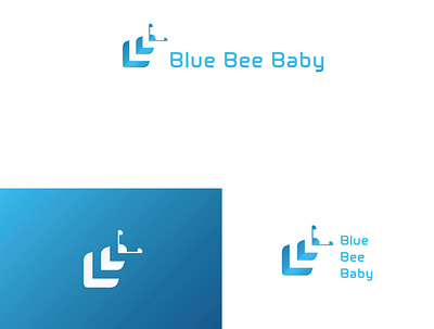 Bee For Baby Logo Elegant Blue Color art business creative custom design elegant flat graphic graphic design icon illustration logo minimalist monogram type ui unique ux vector vector art