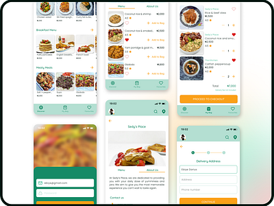 Food ordering app UI