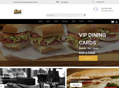 Eat Springfield MO branding design illustration logo web website
