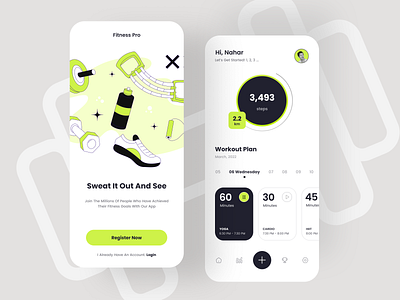 Fitness App Mobile UI