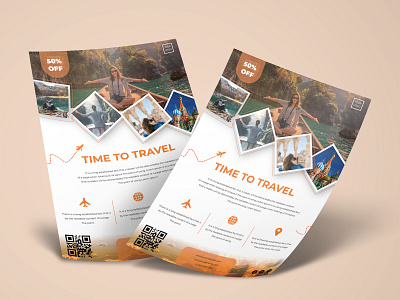 Travel Agency Flyer agency ai art creative design flyer flyer template offer flyer orange poster psd template travel travel agency flyer travel flyer travelling