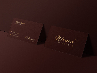 Wanna Wellness B Card adobe illustrator branding branding concept branding design business card business card design business card mockup design illustrator logo logo mark symbol premium business card design