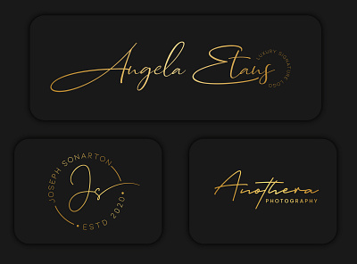 Signature Logo Design adobe illustrator branding concept branding design business card mockup design illustrator logo logo mark symbol premium business card design typography