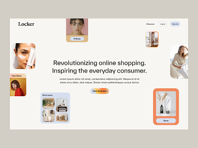 Locker LP app design homepage landing page product product design ui ux uxui