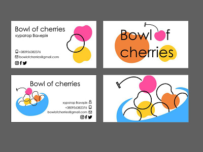 Online school "Bowl of cherries" design graphic design typography