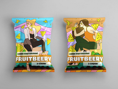 Snacks "Fruitbeery" branding design graphic design illustration