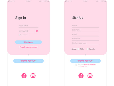 Daily UI 001 aesthetic dailyui dailyui 001 dailyuichallenge day1 design interface pink signing signup ui userinterface