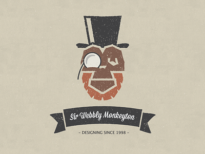 Sir Webbly Monkeyton logo monkey personal webbly