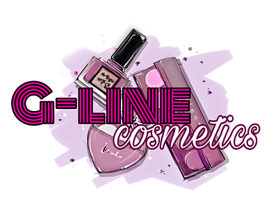 Gline Cosmetics logo app art branding canva cosmetics logo design fashion logo graphic design icon illustration illustrator logo minimal