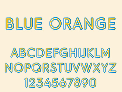 Blue Orange Color SVG Font