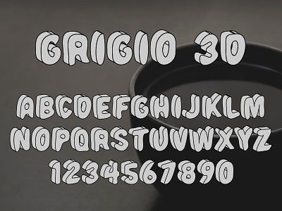 Grigio 3D SVG Font 3d font font type design typeface typography