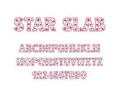 Star Slab Font