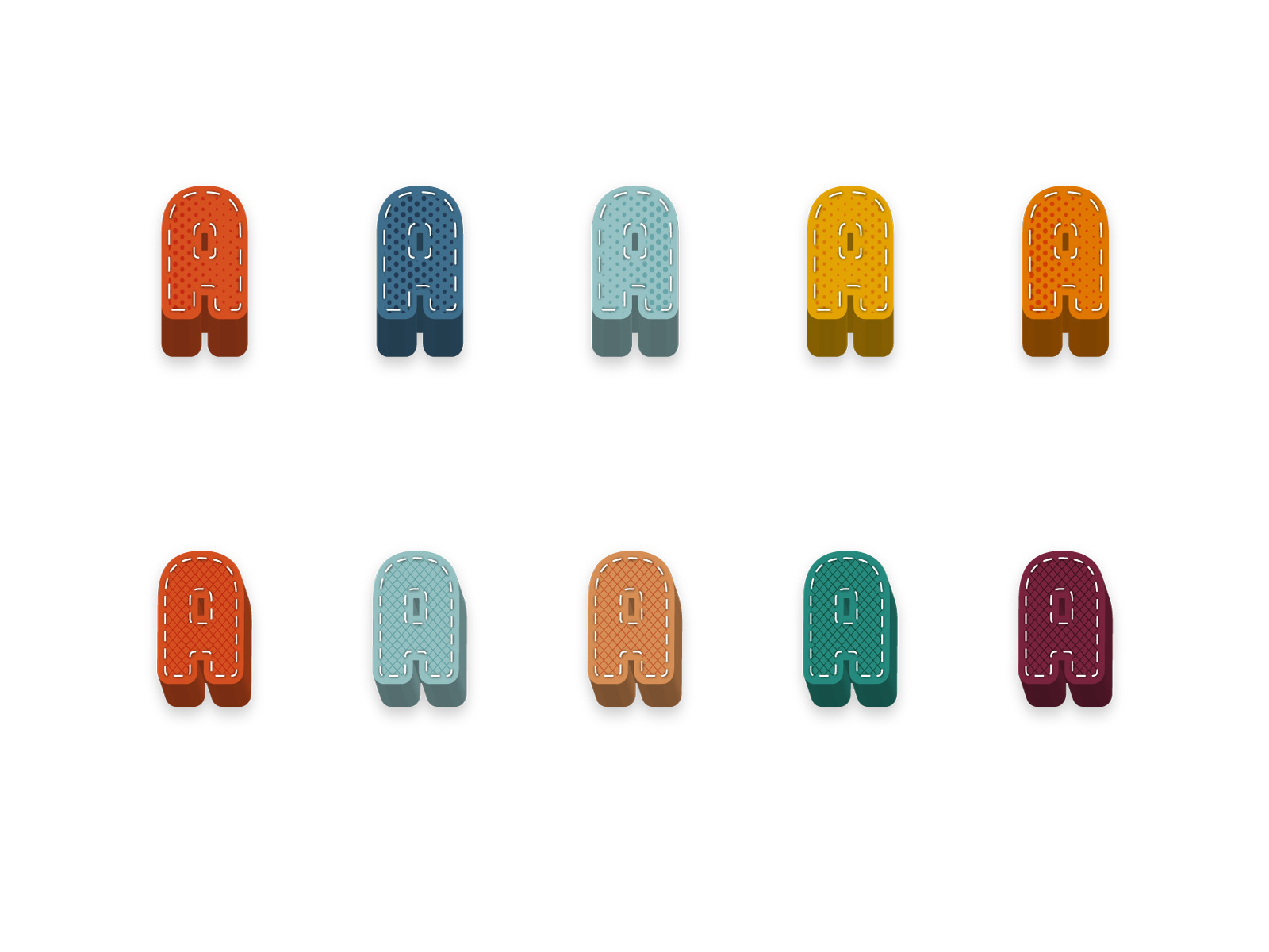 10 Free 3D Stitched Text Effect for Illustrator by Vladimir Carrer on