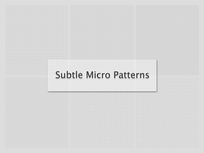 Subtle Micro Patterns