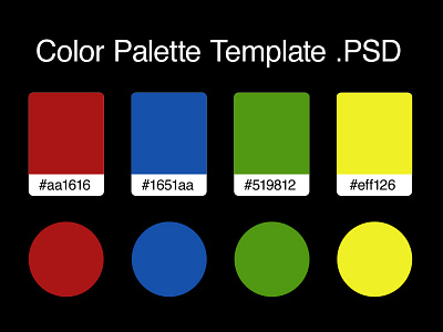 Color Palette Template Photoshop .PSD .psd color free freebie kit palette photoshop template ui