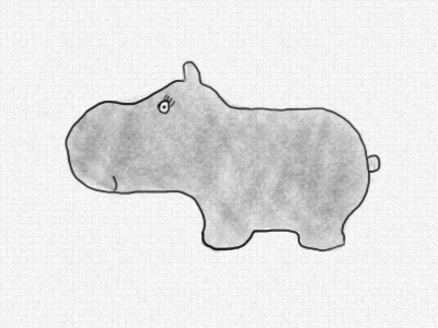 Hand Drawn - Hippo