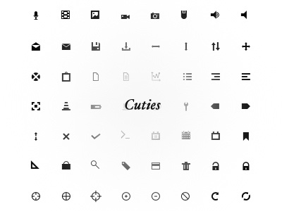 Cuties - Mini Icons cuties icon icon set icons pictograms vector