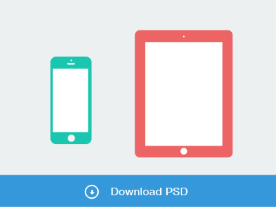Flat Devices - iPhone/iPad flat design flat devices free freebie ipad iphone psd