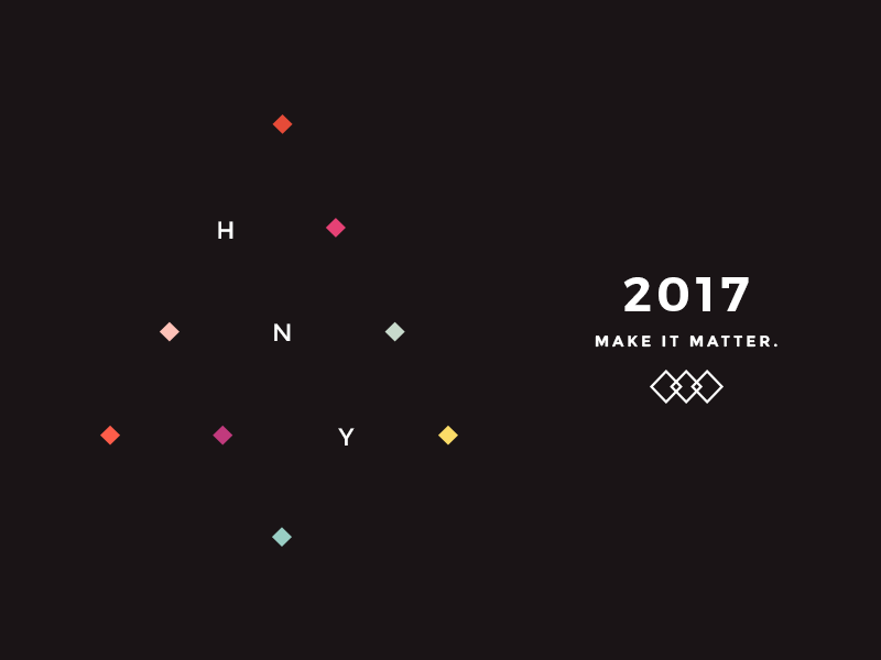 Happy New Year from KROON STUDIO! ui design digital agency kroon studio make it matter christmas tree design new year 2017 happy new year