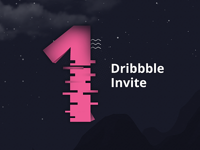 1x Dribble Invite from us design dribbble dribbble invite invite kroon studio one