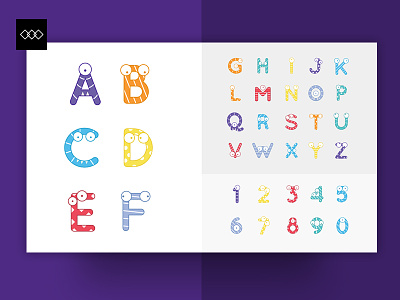Class Tag - Alphabet icons alphabet blue children font class tag colorful typeface education fonts icons kids font orange typography yellow