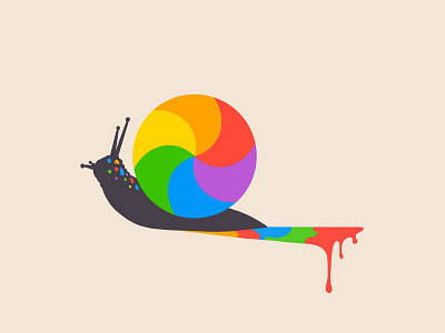 30 day challenge: Snail of death 30daychallenge art beachball color colorful cute art design graphic graphicart illustration paint playful rainbow snail