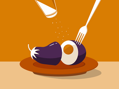 30 day challenge: Eggplant 30daychallenge art design egg eggplant food graphic graphicart illustration illustrator plant playful puns purple veggetables warmtones