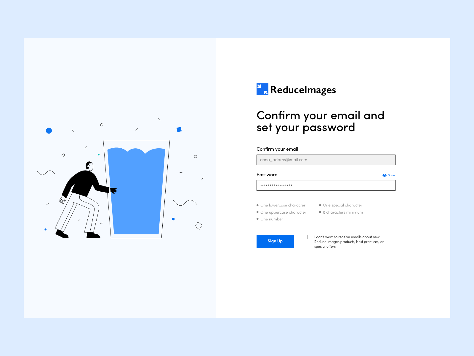 Landing Page - Login - Reduce Images [5] by Yesi Danderfer on Dribbble