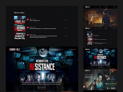 Landing Page - Resident Evil 3 Remake - CAPCOM [3] landing page resident evil ui ux visual design web design