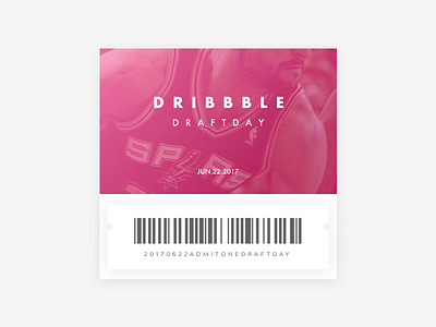 Dribbble Draft Day '17 – One (1) Invite draft dribbble draft day invite