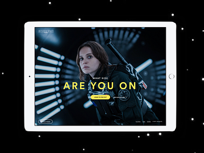 Spotify x Rogue One: A Star Wars Story landing page marketing rogue one spotify star wars website