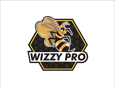 Wizzy Pro bee bee logo cartoon design honey honeybee illustration logo vector