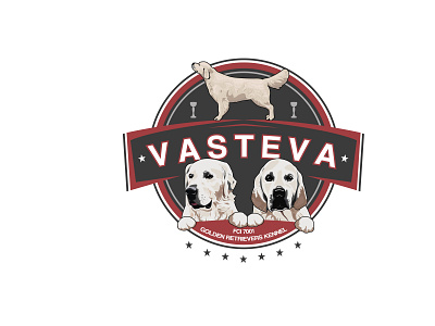 Vasteva design dog dog logo dogs illustration logo retriever vector