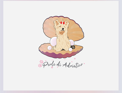 Perle di Adriatico adriatic art artwork design dog dog logo dogs graphicdesign illustration ilustrator logo paw pearl perle shell vector
