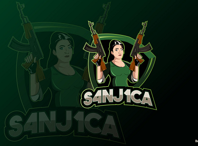 S4NJ1CA adobe illustrator art cartoon character counter strike design esports girl illustration graphicdesign illustration logo logo design logotype vector