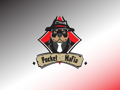 Logo Design For American Bully Kennel - "Pocket Mafia" adobe illustrator american bully art bully design dog dog art dog logo doglogo graphicdesign illustration logo logodesign logotype vector